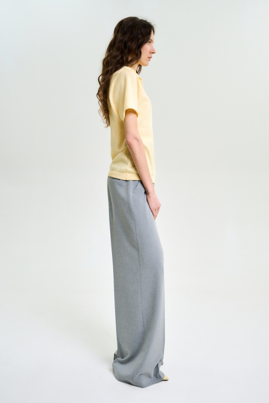 Футболка-поло вязаная YELLOW